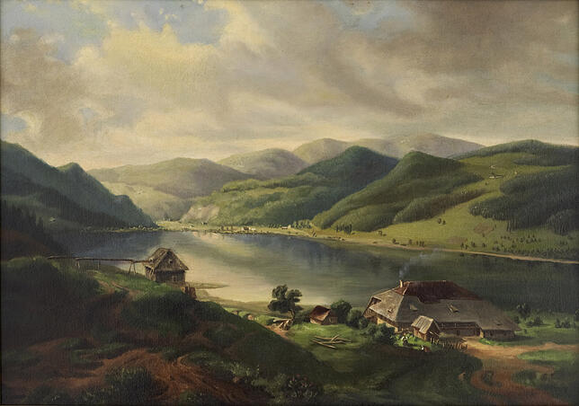 Der Titisee 1855, gemalt von Ida Maier.