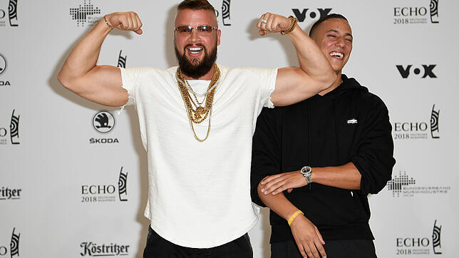 Die beiden Rapper Kollegah (links) und Farid Bang sollen neben Bushido auch im Visier des Berliner Clanchefs Arafat Abou-Chaker sein.