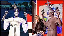 Die Imperia hatte bei den Narrenspiegeln am letzten Januarwochenende gleich zwei Auftritte: in Singen (linkes Bild, Simon Götz) und in ...