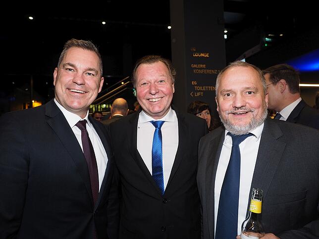 Johannes Bliestle, Geschäftsführer der Reichenauer Gemüse-Erzeugergenossenschaft, Hotelier und Dehoga-Vorstandsmitglied Dieter Wäschle ...