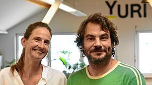 Das Gründerduo von Yuri: Maria Birlem und Christian Bruderrek. Die beiden lernten sich bei Airbus kennen. Schon dort arbeiteten sie an ...