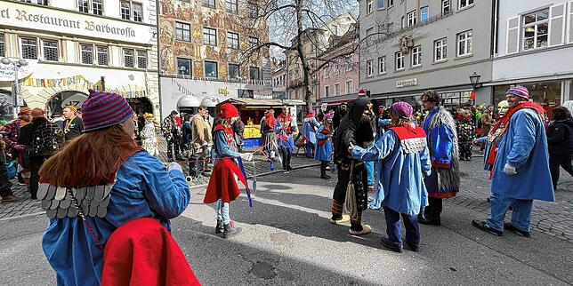 Die Laugelegumper haben sich beim Obermarkt versammelt.