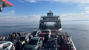 Blick auf das Deck der „Richmond“ während des unfreiwilligen Stopps auf dem Bodensee.