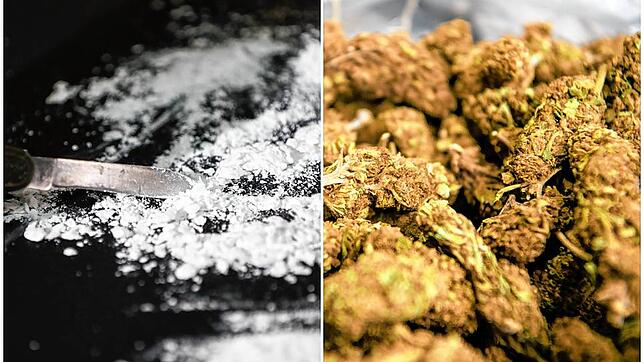 Unter anderem der Handel mit 1,6 Tonnen Marihuana und zwölf Kilogramm Kokain &ndash; wie auf unserem Symbolbild &ndash; wird vier ...