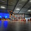 Fußball Freestyler Patrick Bäurer aus Hondingen bei seiner Show in der Kategorie Einzel bei der WM in Prag. Bild: Chris Bröker