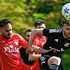 Auftakt-Derby: Aggelos Mitkidis (links) vom FC Tiengen 08 und Emanuel Esser vom SV 08 Laufenburg treffen mit ihren Mannschaften bereits ...