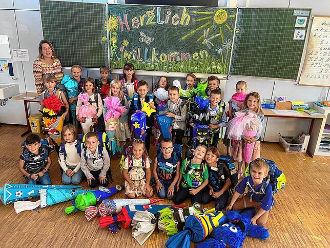 Die Klasse 1a der Grundschule Brigachtal mit Klassenlehrerin Claudia Schleifer.