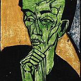 Erich Heckel, Männerbildnis, 1919, Sammlung Selinka, Kunstmuseum Ravensburg, © VG Bild-Kunst, Bonn 2024, Nachlass Erich Heckel, Hemmenhofen