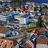 Die Hauptverwaltung von ebm-papst St. Georgen in der Stadtmitte. Ab Montag, 23. März, werden hier nahezu alle Mitarbeiter der Verwaltung ...