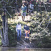 Eine Expertendelegation mit Bürgermeister Christian Behringer war beim Rundgang um den Schlüchtsee auf der Suche nach Biberspuren.