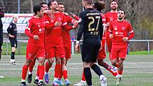 Großer Jubel beim 1. FC Rielasingen-Arlen nach dem 3:1 über den Offenburger FV.