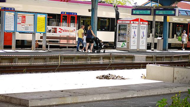 Die Gepäckablage am Konstanzer Bahnhof ist wegen der Bauarbeiten abgebaut.