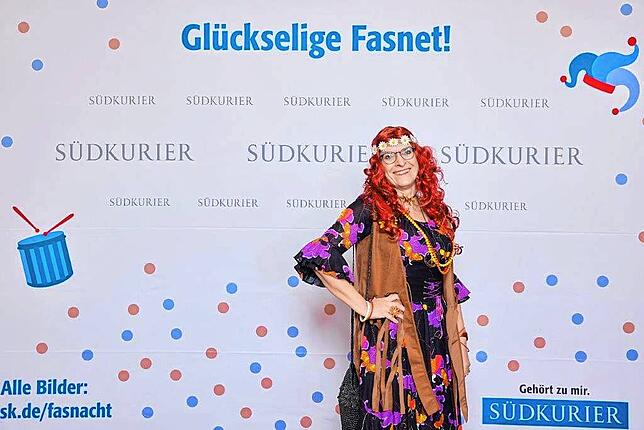 Bild 9: Gute Laune vor der SÜDKURIER-VIP-Wand bei der Fernsehfasnacht