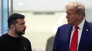 Selenskyj und Trump bei einem früheren Treffen in New York. (Archivbild)