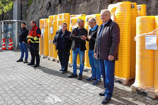 Bild 26: Gemeinsame Probe der Sto-Werkfeuerwehr und der Freiwilligen Feuerwehren