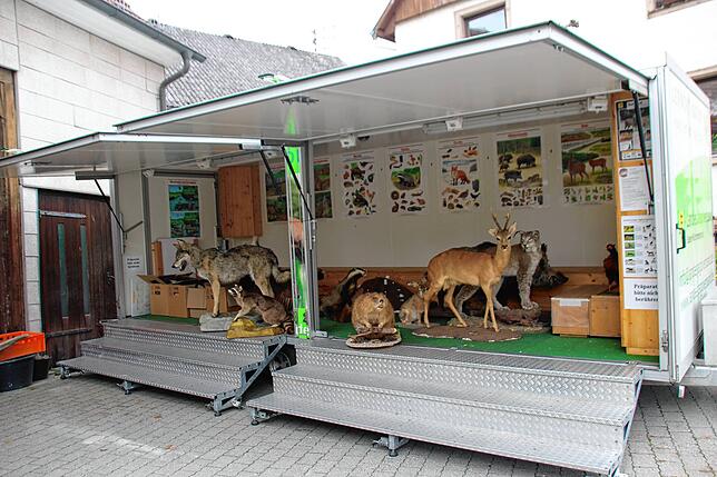 Mit einem speziell ausgebauten Anhänger des Landesjagtverbands möchte Kreisjägermeister Kurt Kirchmann Aufklärungsarbeit über die Jagd ...