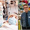 Vor knapp drei Jahren rang Walter Brummel nach der Coronainfektion in der Klinik Tettnang mit dem Tod (links). Heute steht er als ...