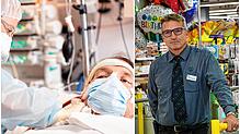 Vor knapp drei Jahren rang Walter Brummel nach der Coronainfektion in der Klinik Tettnang mit dem Tod (links). Heute steht er als ...