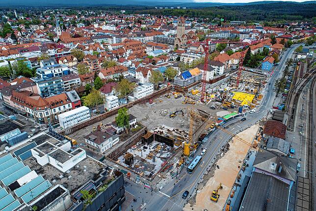 Bild 10: &bdquo;Cano zum Ersten&ldquo;: Wie sich der Bau des Singener Einkaufszentrums seit Oktober 2018 bis heute verändert
