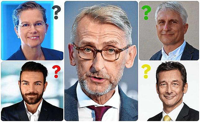Wer holt sich Armin Schusters Direktmandat? Neben Diana Stöcker (CDU, links oben), Gerhard Zickenheiner (Grüne, rechts oben), Takis ...