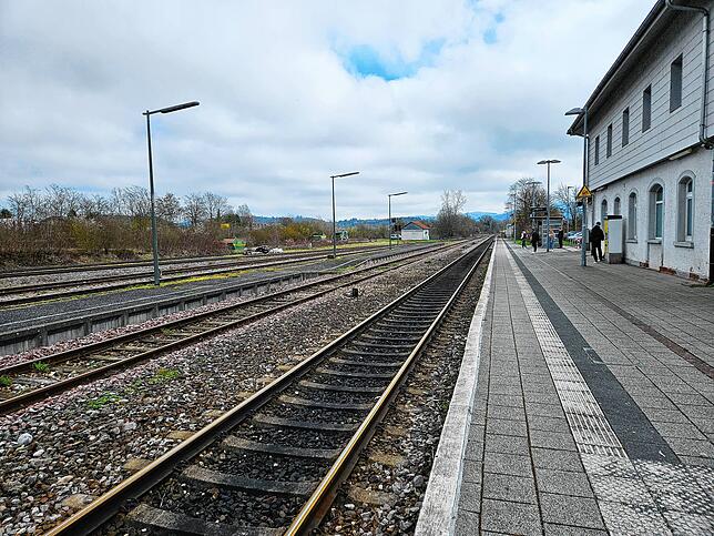 Der Bahnhof in Lauchringen, genau in Oberlauchringen.