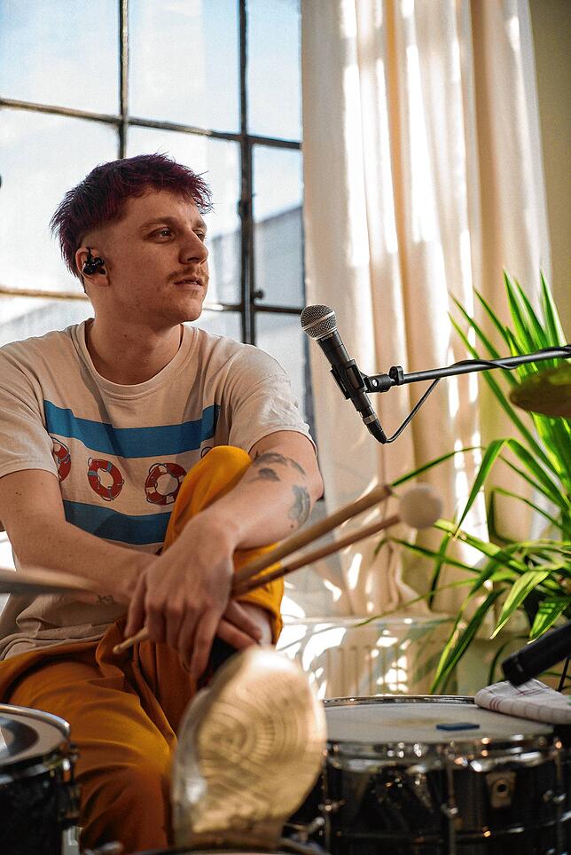 Der Profidrummer aus Bräunlingen beherrscht das Spiel mit dem Schlegeln hervorragend.