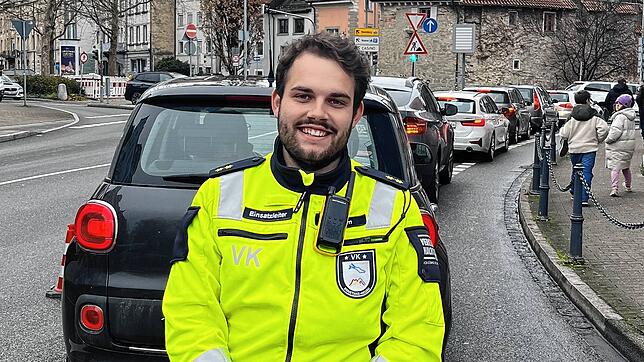 Der Verkehrskadett Thibaut Grim: Der 24-Jährige ist seit zehn Jahren bei den Verkehrskadetten in Konstanz.