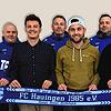 FC Hauingen blickt in die Zukunft: (von links) Tobias Keller, Sportvorstand René Gentner, Fabio Kammerer, Sportlicher Leiter Patrick ...