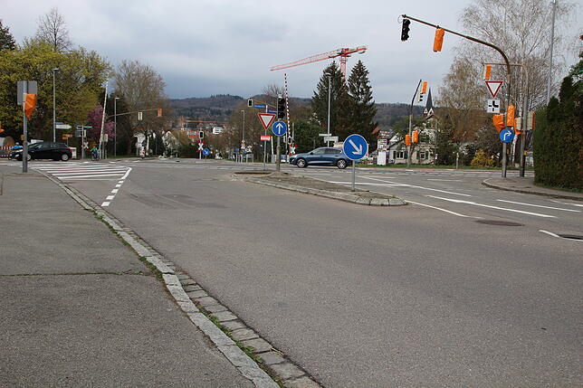Wer auf der Heggelinstraße unterwegs ist, fährt in Richtung Stadtmitte.