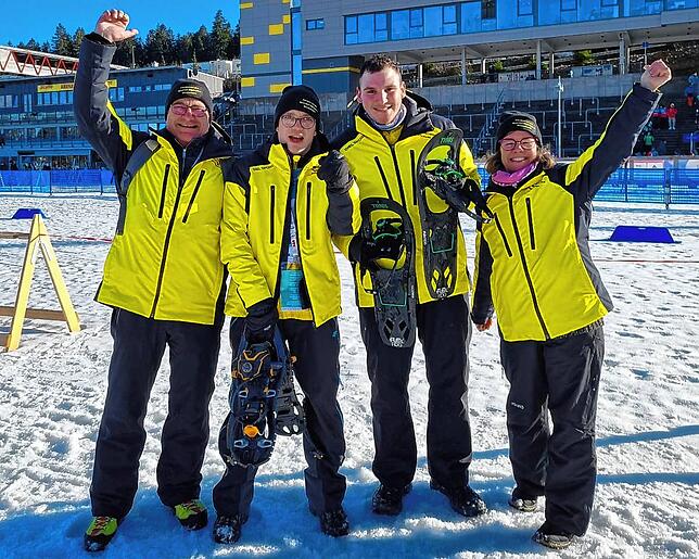 Gute Laune macht sich unter den Sportlern breit.