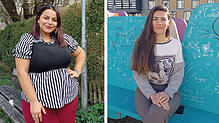 Zwei Frauen, die es geschafft haben: Nour Alfadel (links) hat inzwischen die deutsche Staatsbürgerschaft und Violetta Klimenko, die vor ...