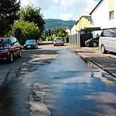 In manchen Straßen von Bohlingen steht noch ein wenig Wasser.
