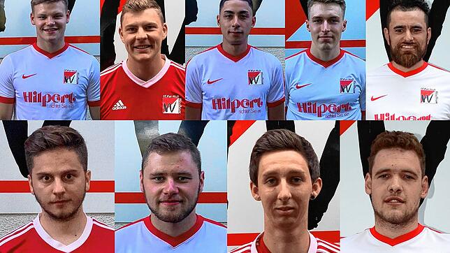 Alle Neune sind neu: Bezirksligist FC RW Weilheim hat seinen Kader erheblich vergrößert und verstärkt. Neu dabei sind (oben, von links) ...