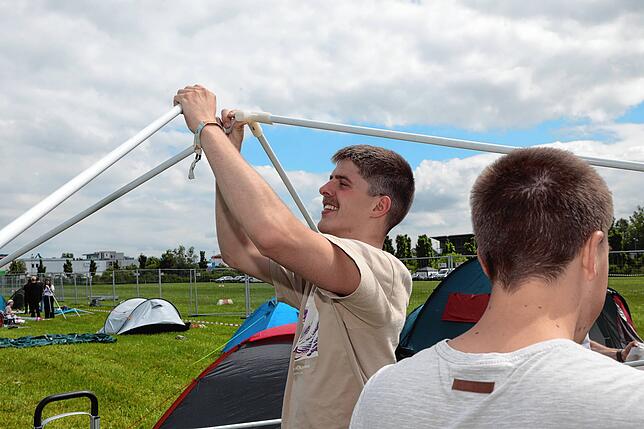 Bild 14: Die Camper sind da und stimmen sich aufs Campus-Festival 2024 ein