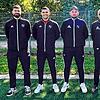 Gut aufgestellt: Torwarttrainer Kevin Zeller, Sportchef Kai Schillinger, Trainer Marvin Riede, Betreuer Berthold Heitz und Andreas ...