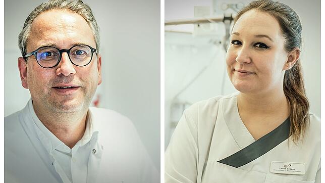 Lungenarzt Hinrich Bremer und Pflegerin Laura Scapin