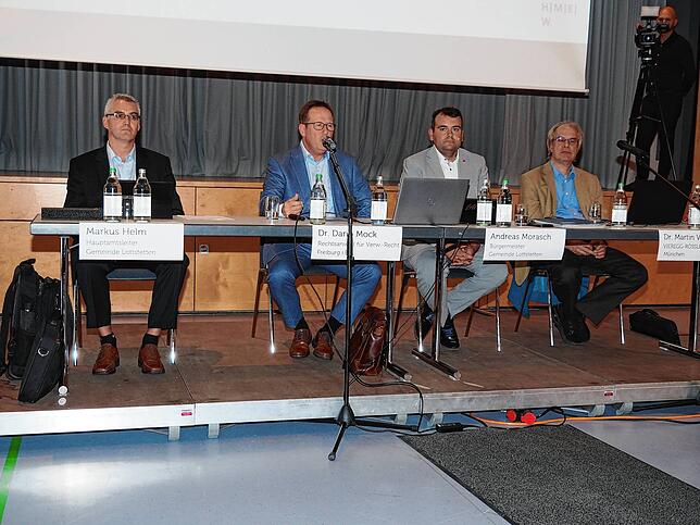 Markus Helm, Dario Mock, Andreas Morasch und Martin Vieregg informierten über die Alternativen.