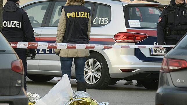 Ein Tatort von vielen: Polizisten untersuchen einen Parkplatz im österreichischen Tulln. Eine 32-jährige Frau ist Anfang vergangener ...