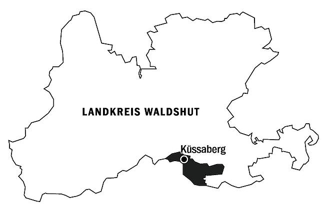 Küssaberg liegt ganz im Süden des Landkreises Waldshut.
