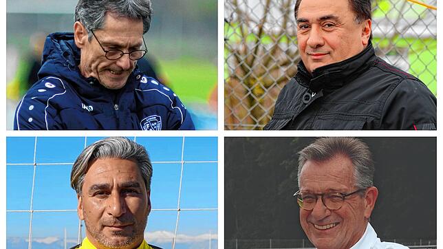 Unterschiedliche Meinungen zum SBFV-Beschluss haben Joachim Ruddies (links oben), Abdullah Karaboga (rechts oben), Cengiz Bozkurt (links ...