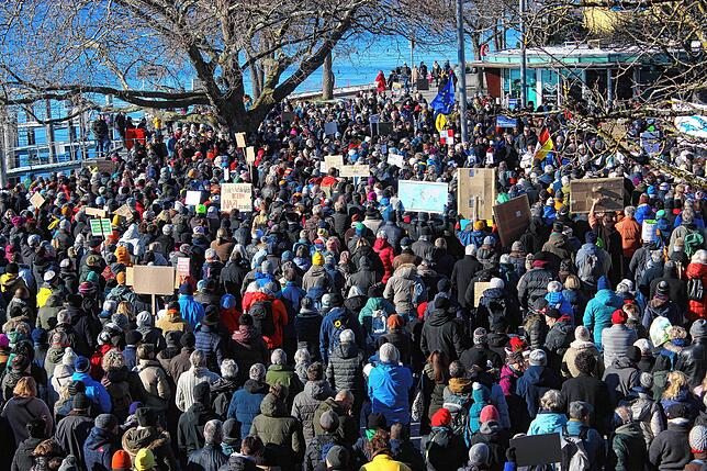 Rund 1500 Besucher besuchten nach Schätzungen des Veranstalters am Samstag eine Kundgebung gegen Rechtsextremismus auf dem Landungsplatz ...