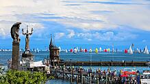 (Archivbild von 2024) Nahezu 100 Segelyachten waren im Konstanzer Trichter bei den Regatten der Internationalen Bodenseewoche im ...