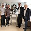 Gute Nachrichten in Sachen Zukunft: Jens Riegger, Tobias Erb und Manuel Frey von Fruitcore beim Besuch von Uli Burchardt und Friedhelm ...