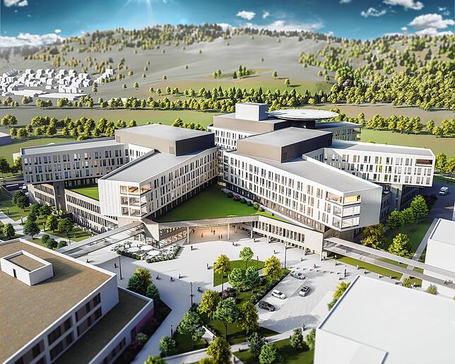 So soll das Zentralklinikum Lörrach aussehen, wenn es fertig ist.