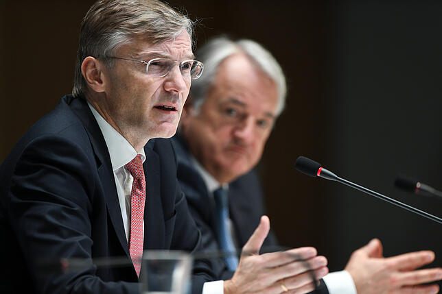 ZF-Chef Wolf-H. Scheider (links) und Finanzvorstand Konstantin Sauer.