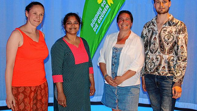 Der neue Vorstand des Ortsvereins Gründe/Bündnis 90 in Radolfzell: (von links) Verena Müller, Pratyusha Satish, Daniela Löchle und Malte ...