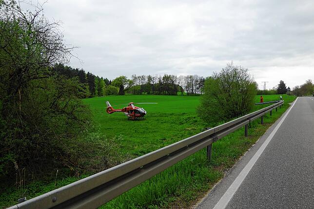 Ebenfalls vor Ort war ein Rettungshubschrauber der DRF.