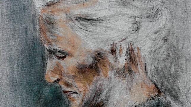 Eines der sieben im neuen Glossenband von M.M. Jung abgedruckten Porträts alter Menschen aus dem Wiesental, gemalt und gezeichnet von ...