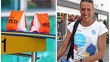 Uta Bösinger (links) ist bei verschiedenen Grundschulen unbefristet angestellt und gibt Schwimmunterricht. Ein Brief von Winfried ...