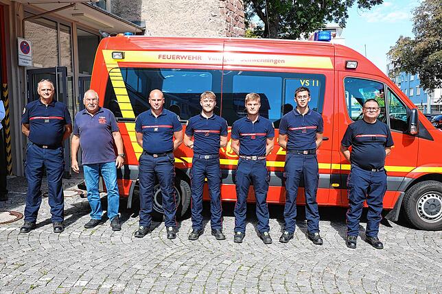Bild 4: Die Feuerwehr Villingen demonstriert ihr Können bei der Hauptprobe